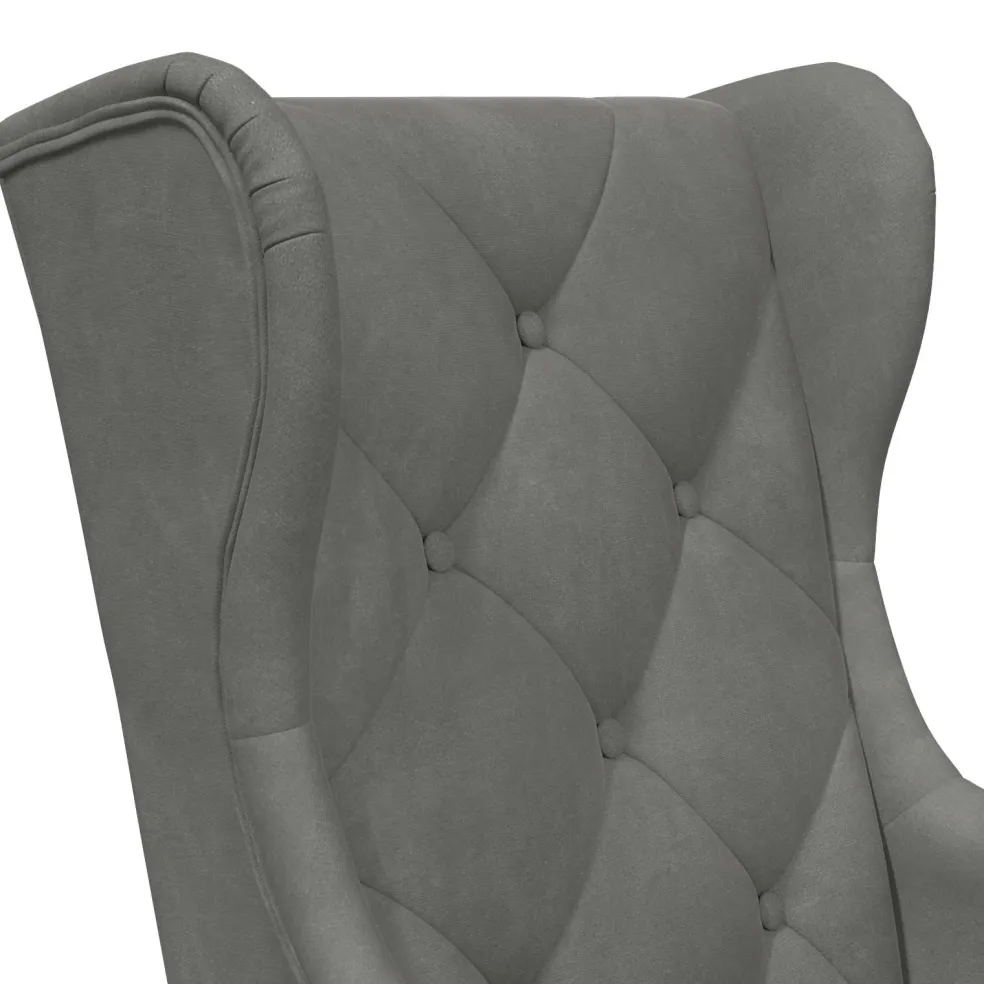 vidaXL Fauteuil Donkergrijs Fluweel
