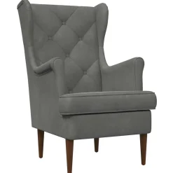 vidaXL Fauteuil Donkergrijs Fluweel