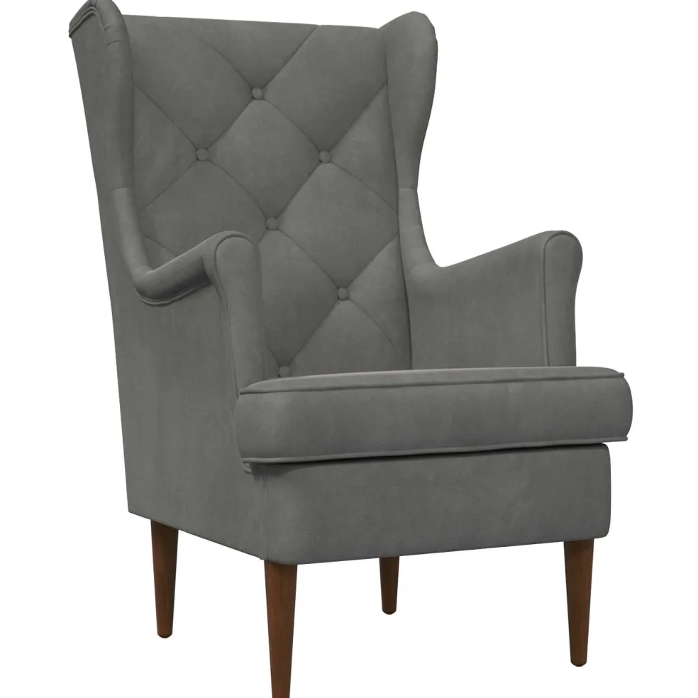 vidaXL Fauteuil Donkergrijs Fluweel
