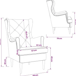 vidaXL Fauteuil Donkergrijs Fluweel
