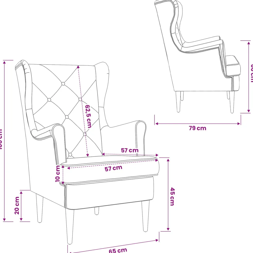 vidaXL Fauteuil Donkergrijs Fluweel