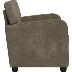 vidaXL Fauteuil Donkergrijs Nep Suede Leer