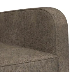 vidaXL Fauteuil Donkergrijs Nep Suede Leer