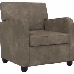 vidaXL Fauteuil Donkergrijs Nep Suede Leer