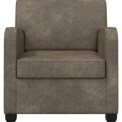 vidaXL Fauteuil Donkergrijs Nep Suede Leer