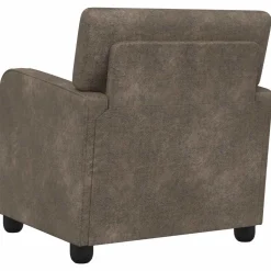 vidaXL Fauteuil Donkergrijs Nep Suede Leer
