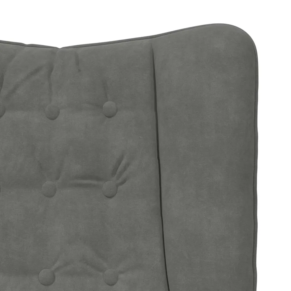 vidaXL Fauteuil Donkergrijs 63 x 67 x 94 cm Fluweel