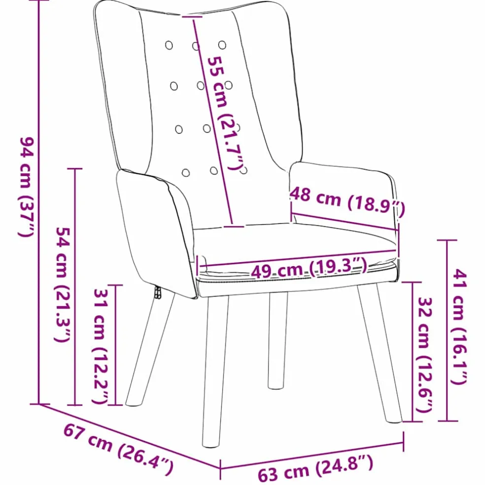 vidaXL Fauteuil Donkergrijs 63 x 67 x 94 cm Fluweel
