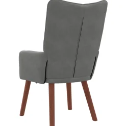 vidaXL Fauteuil Donkergrijs 63 x 67 x 94 cm Fluweel