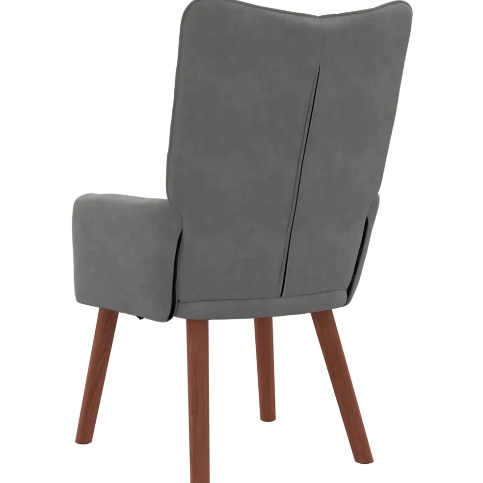vidaXL Fauteuil Donkergrijs 63 x 67 x 94 cm Fluweel