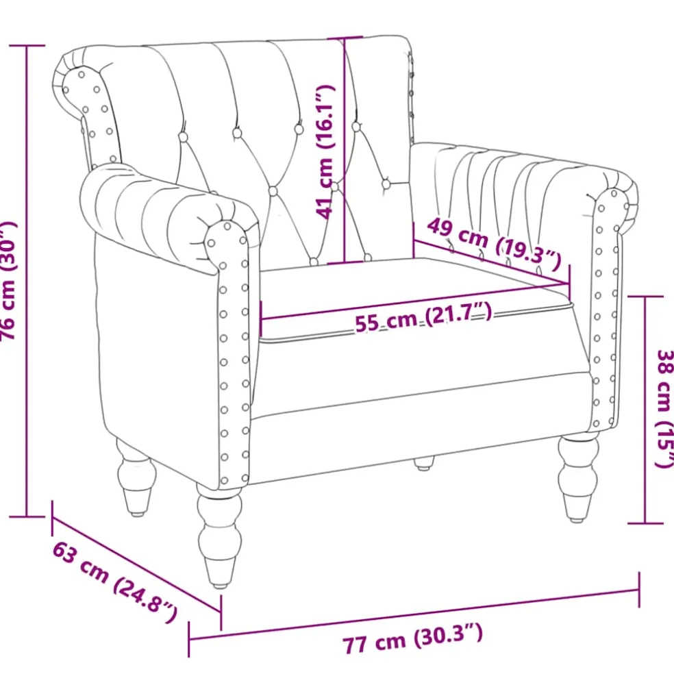 vidaXL Fauteuil echt geitenleer bruin
