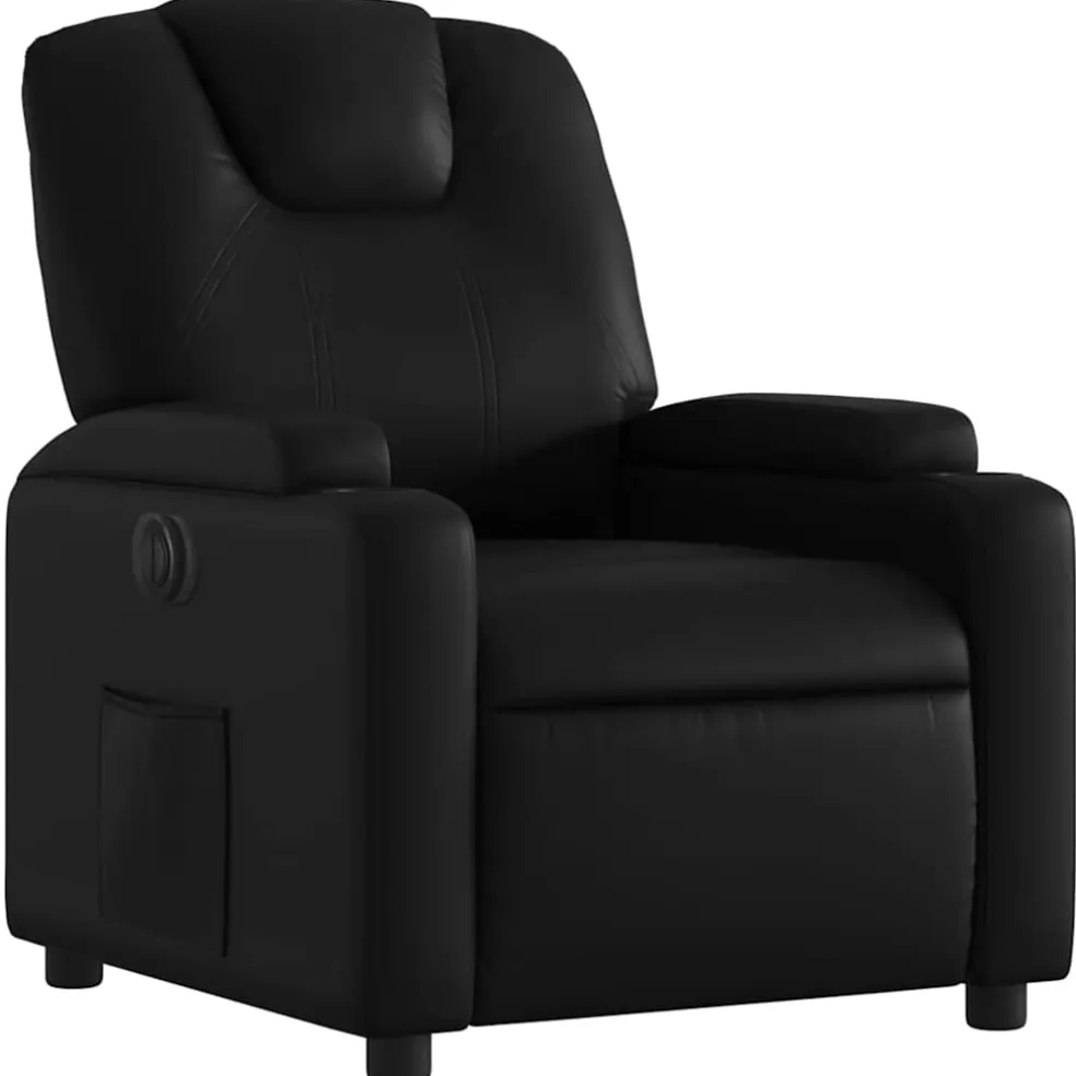vidaXL Fauteuil elektrisch verstelbaar kunstleer zwart