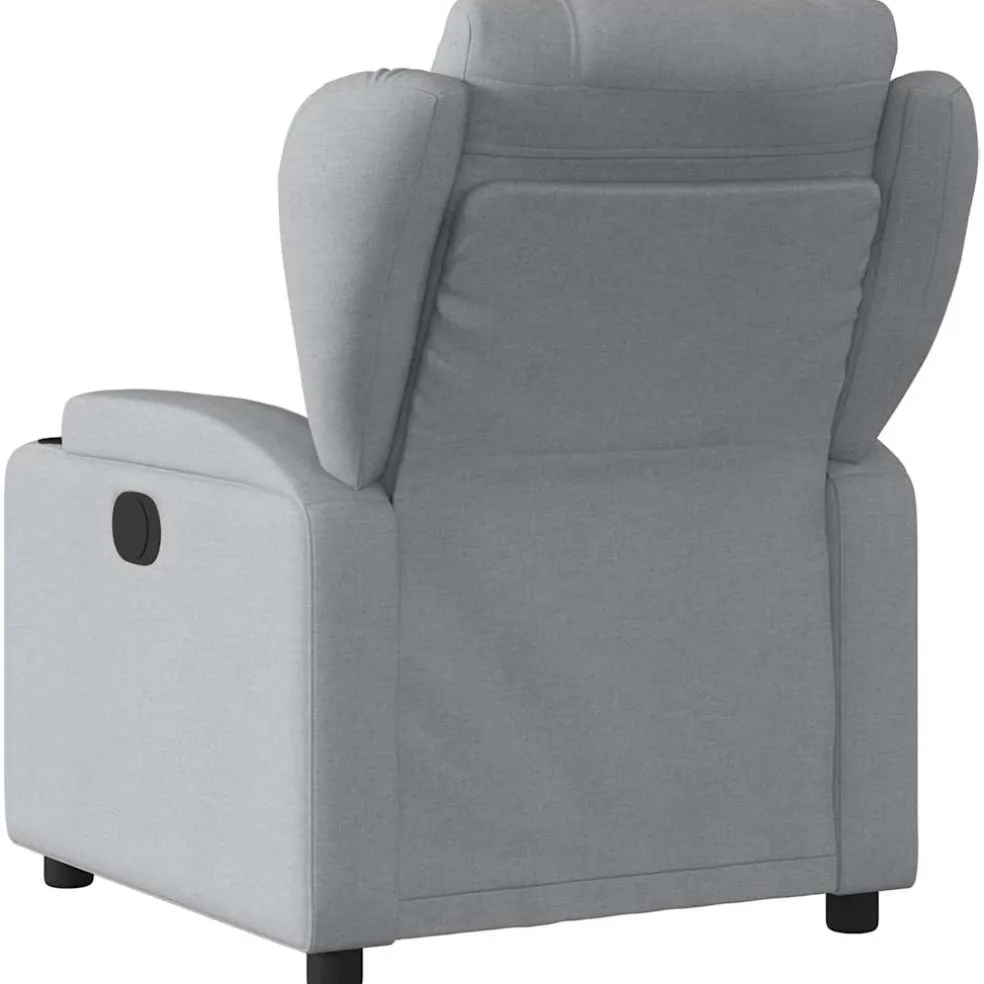 vidaXL Fauteuil elektrisch verstelbaar stof lichtgrijs