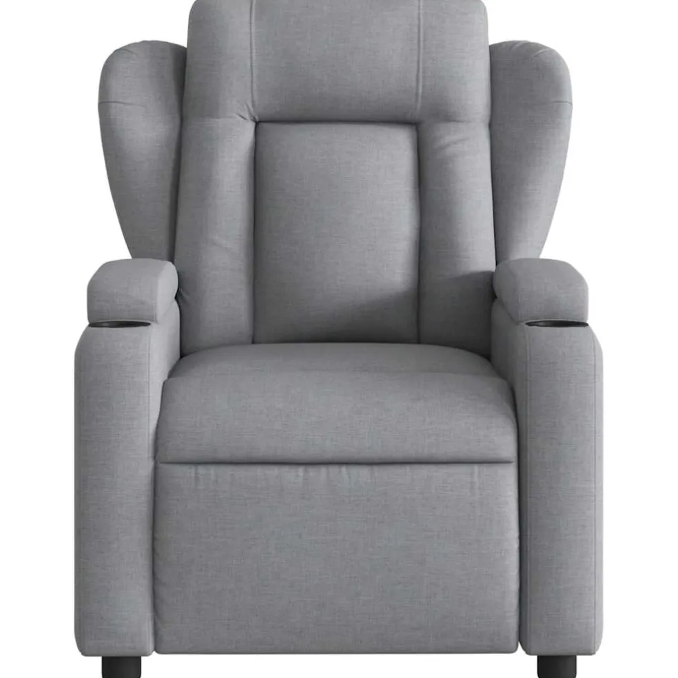 vidaXL Fauteuil elektrisch verstelbaar stof lichtgrijs