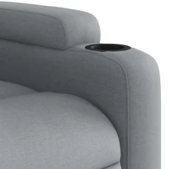 vidaXL Fauteuil elektrisch verstelbaar stof lichtgrijs
