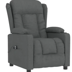 vidaXL Fauteuil elektrisch verstelbaar stof donkergrijs