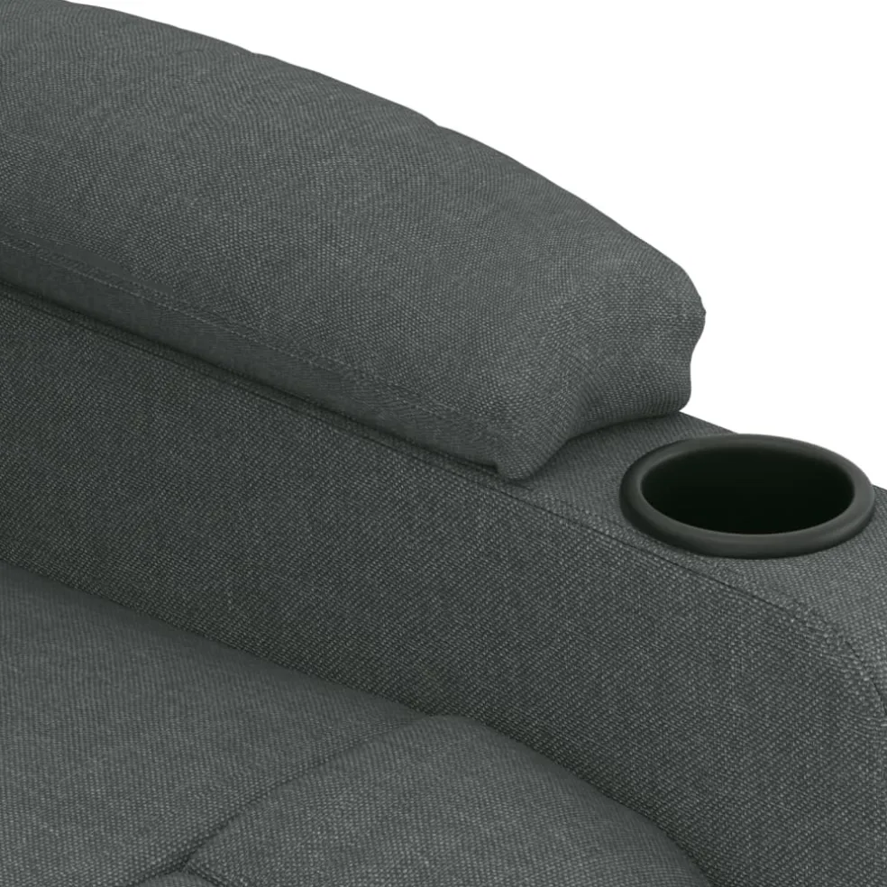 vidaXL Fauteuil elektrisch verstelbaar stof donkergrijs