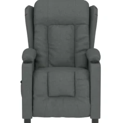 vidaXL Fauteuil elektrisch verstelbaar stof donkergrijs