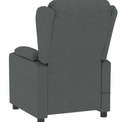 vidaXL Fauteuil elektrisch verstelbaar stof donkergrijs