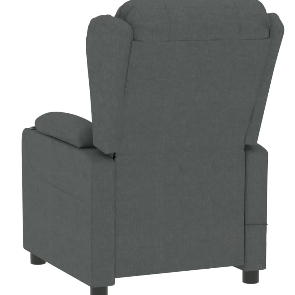 vidaXL Fauteuil elektrisch verstelbaar stof donkergrijs