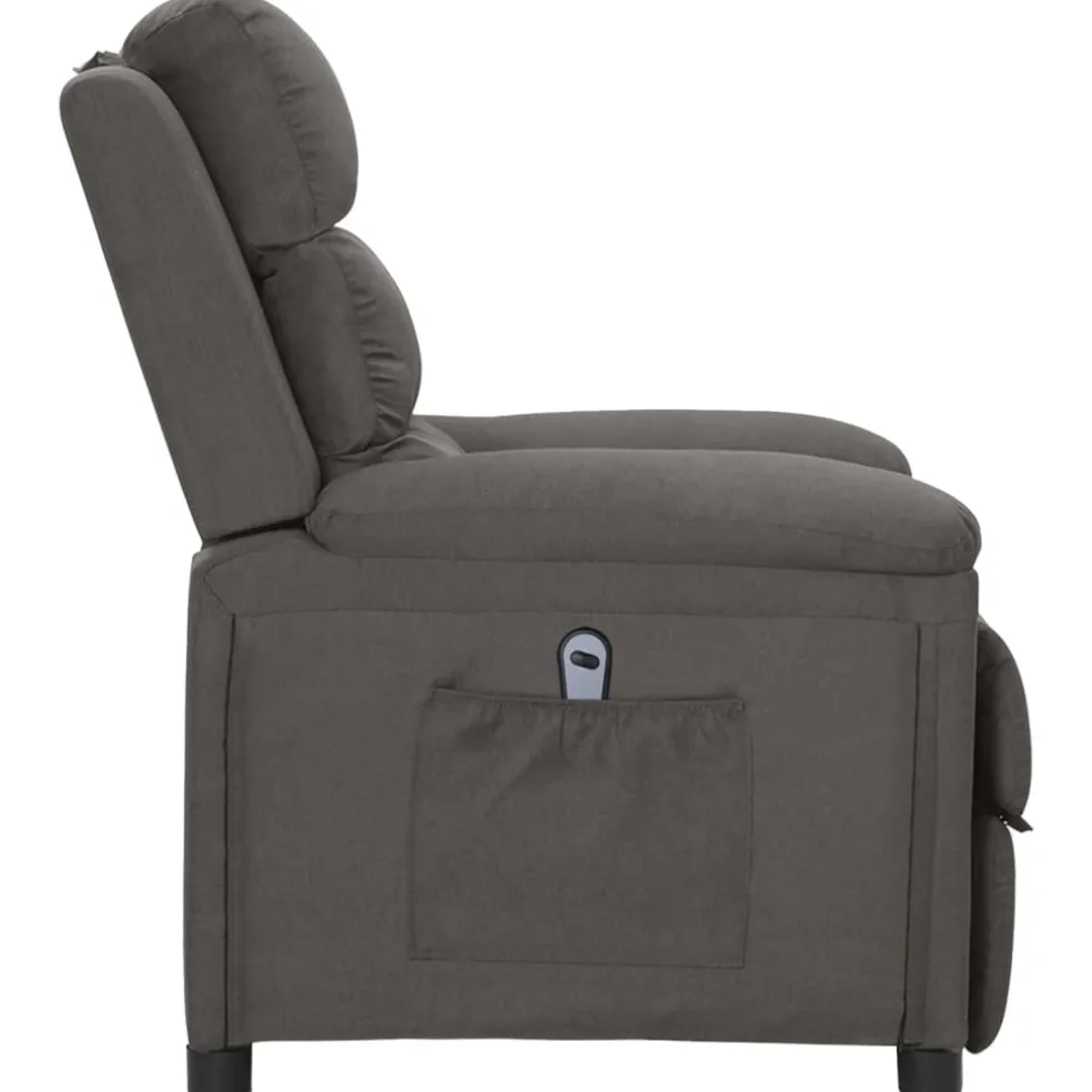 vidaXL Fauteuil elektrisch verstelbaar stof donkergrijs
