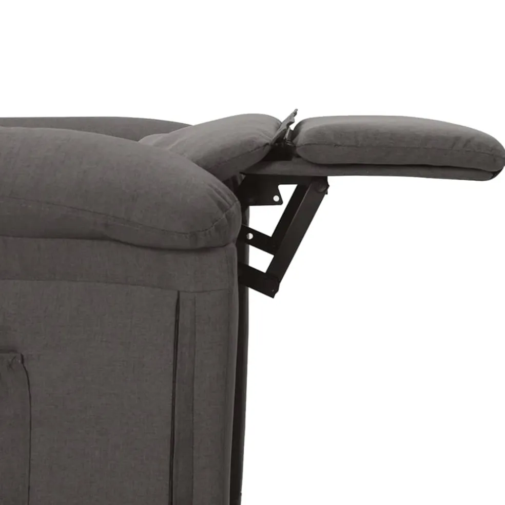 vidaXL Fauteuil elektrisch verstelbaar stof donkergrijs