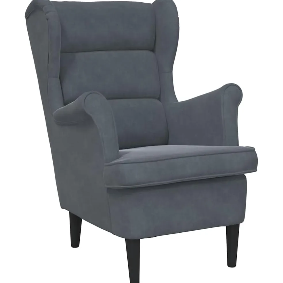 vidaXL Fauteuil fluweel donkergrijs