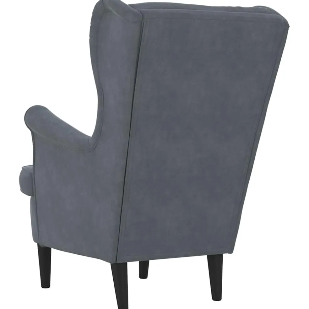 vidaXL Fauteuil fluweel donkergrijs