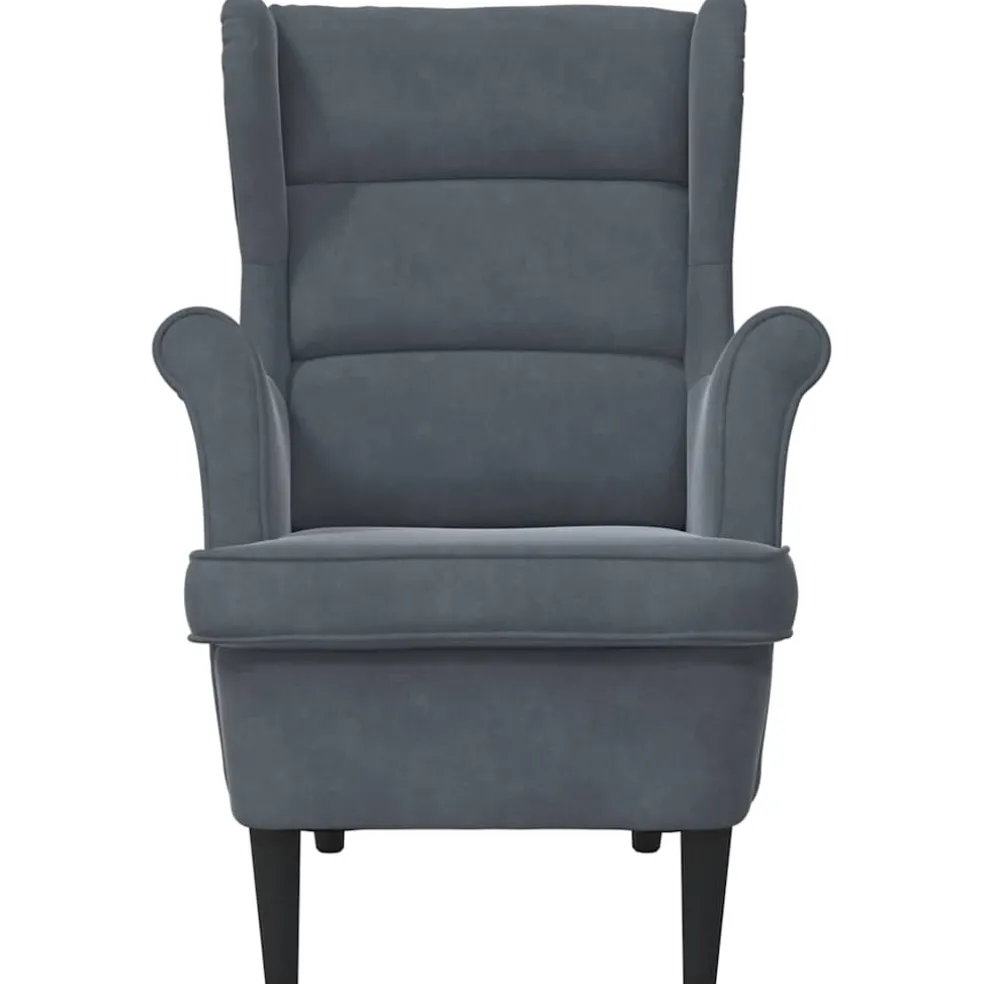 vidaXL Fauteuil fluweel donkergrijs