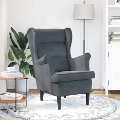 vidaXL Fauteuil fluweel donkergrijs