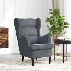 vidaXL Fauteuil fluweel donkergrijs