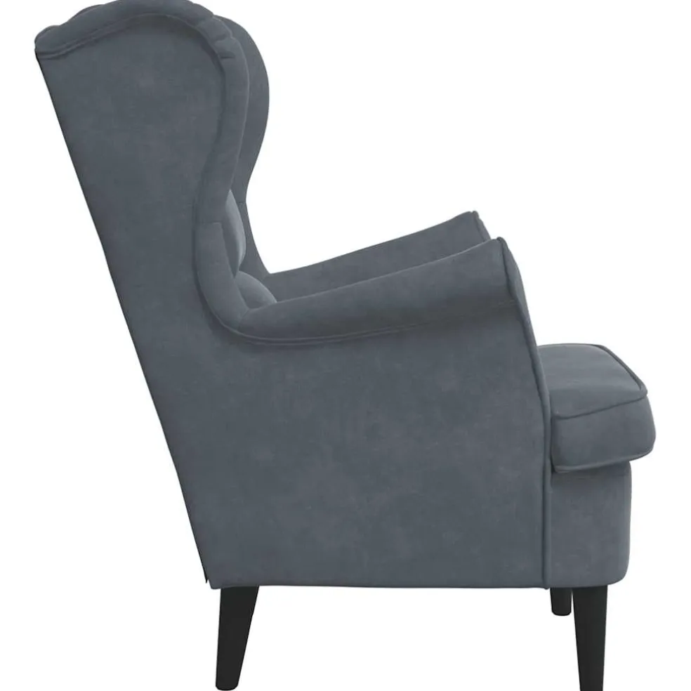 vidaXL Fauteuil fluweel donkergrijs