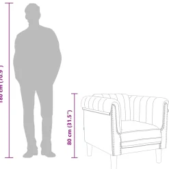 vidaXL Fauteuil fluweel geel