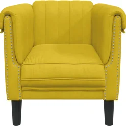 vidaXL Fauteuil fluweel geel