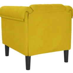 vidaXL Fauteuil fluweel geel