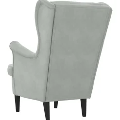 vidaXL Fauteuil fluweel lichtgrijs