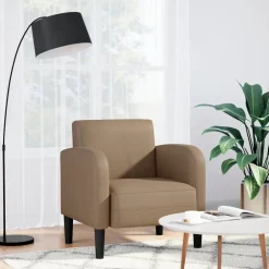 vidaXL Fauteuil met armleuningen Cappuccino 54 cm kunstleer
