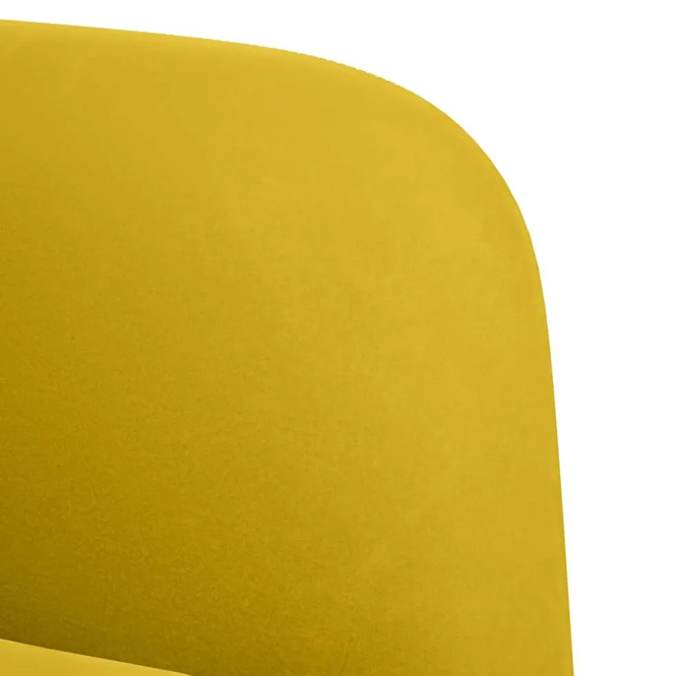 vidaXL Fauteuil met armleuningen 54 cm fluweel geel