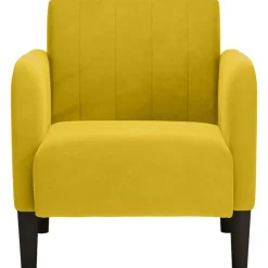 vidaXL Fauteuil met armleuningen 54 cm fluweel geel