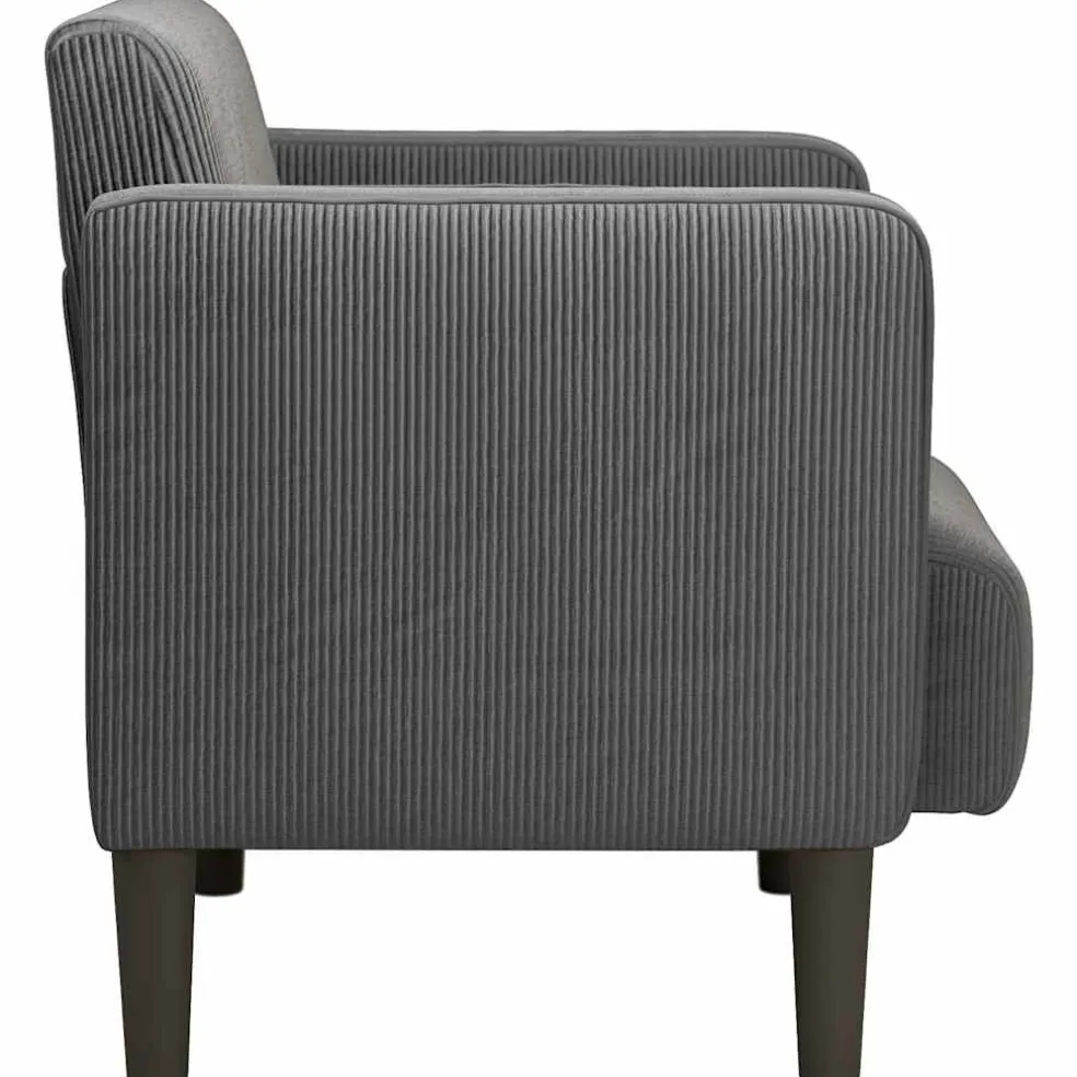 vidaXL Fauteuil met armleuningen 54 cm corduroy stof donkergrijs