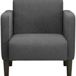 vidaXL Fauteuil met armleuningen 54 cm corduroy stof donkergrijs