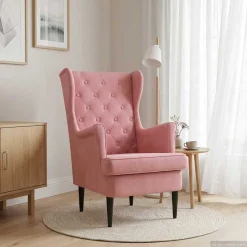 vidaXL Fauteuil Roze Fluweel