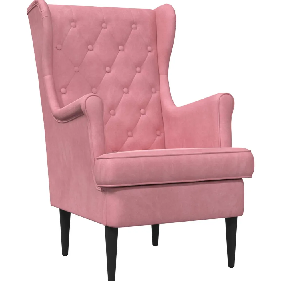 vidaXL Fauteuil Roze Fluweel