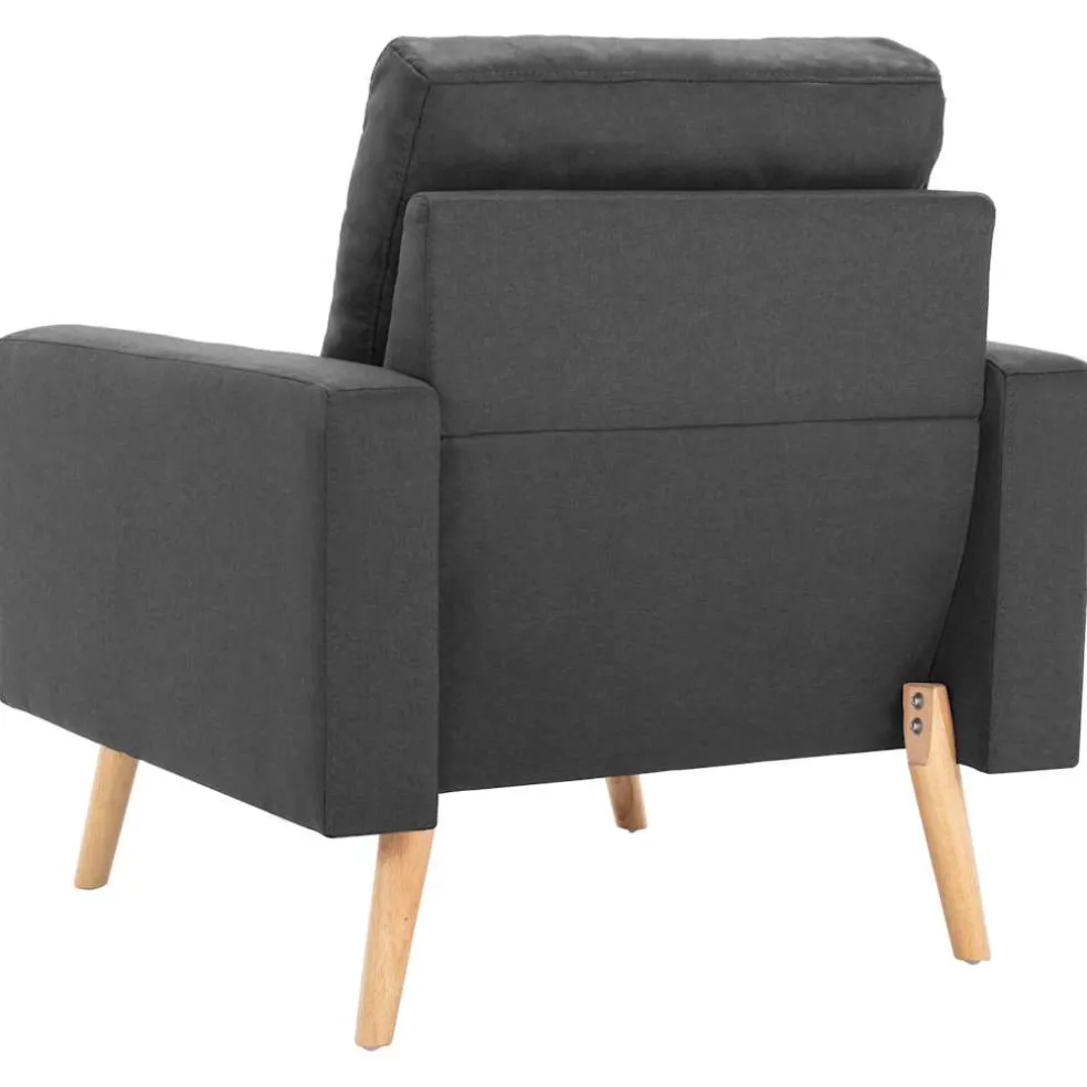 vidaXL Fauteuil stof donkergrijs