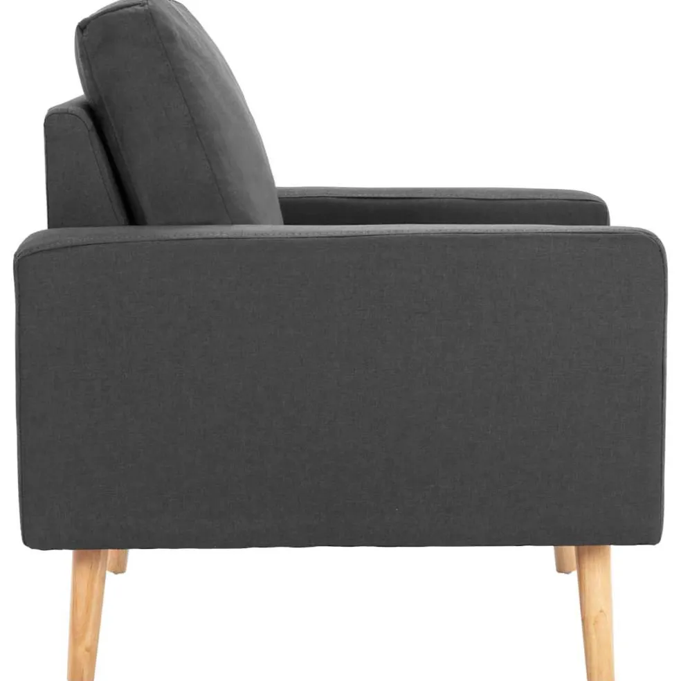 vidaXL Fauteuil stof donkergrijs