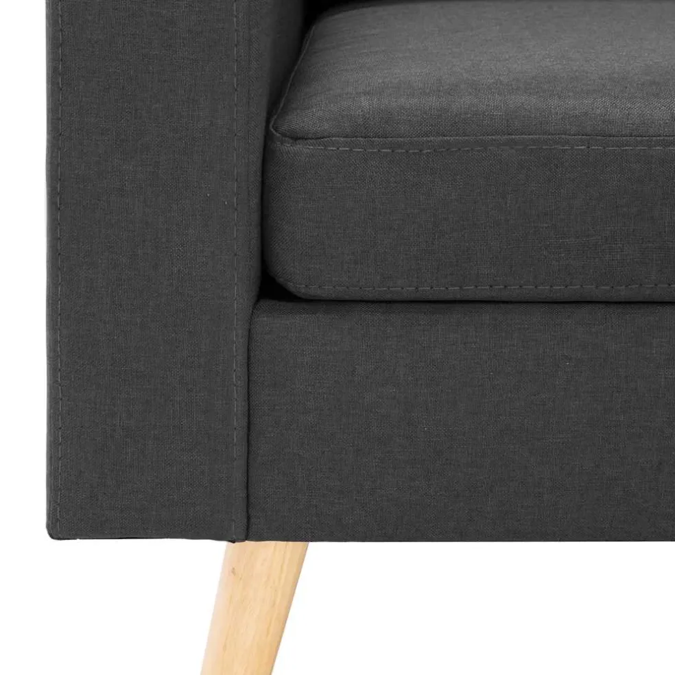 vidaXL Fauteuil stof donkergrijs