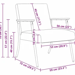 vidaXL Fauteuil Taupe Stof