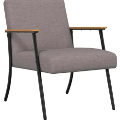 vidaXL Fauteuil Taupe Stof