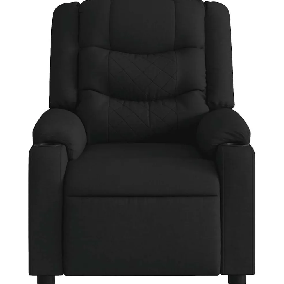 vidaXL Fauteuil verstelbaar stof zwart