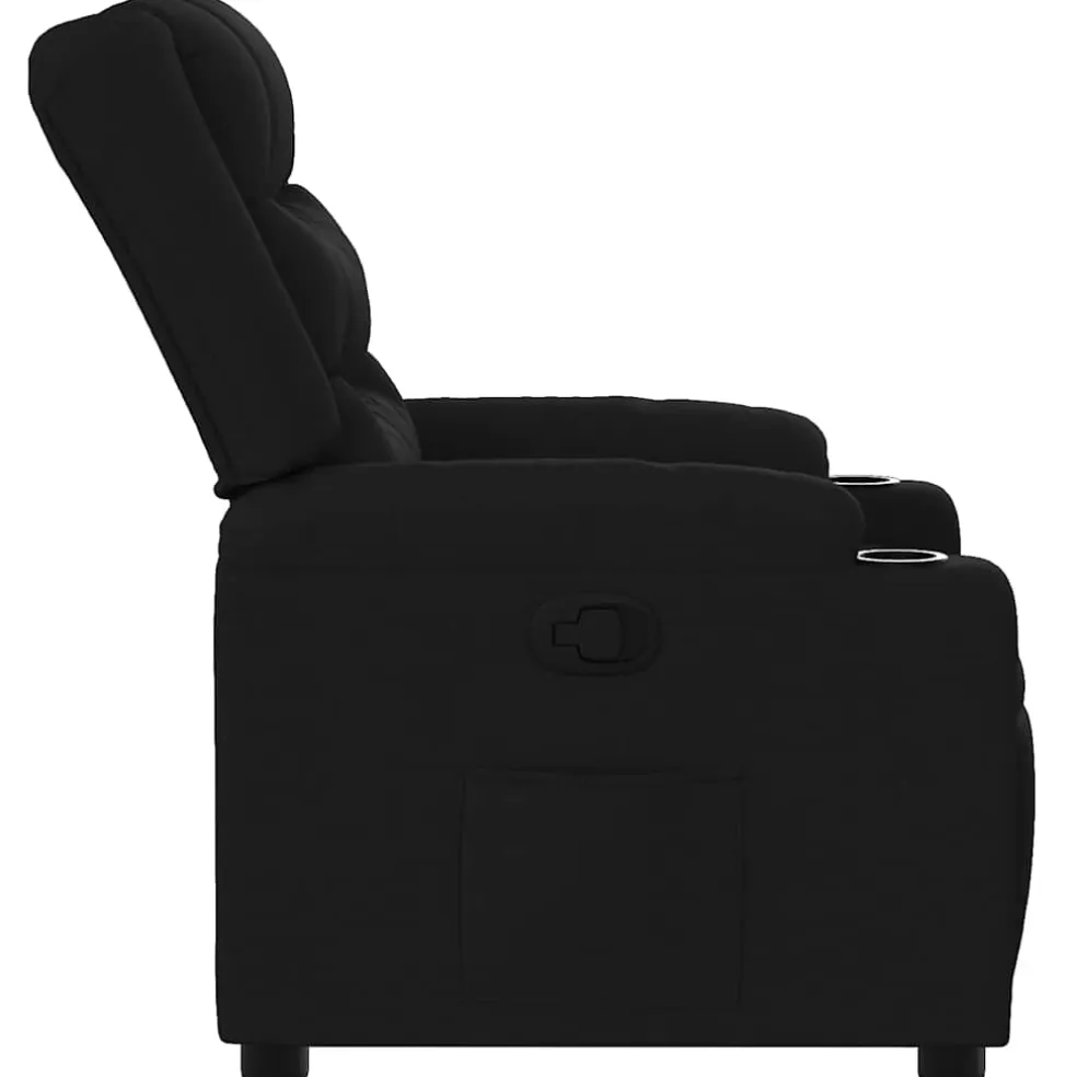 vidaXL Fauteuil verstelbaar stof zwart